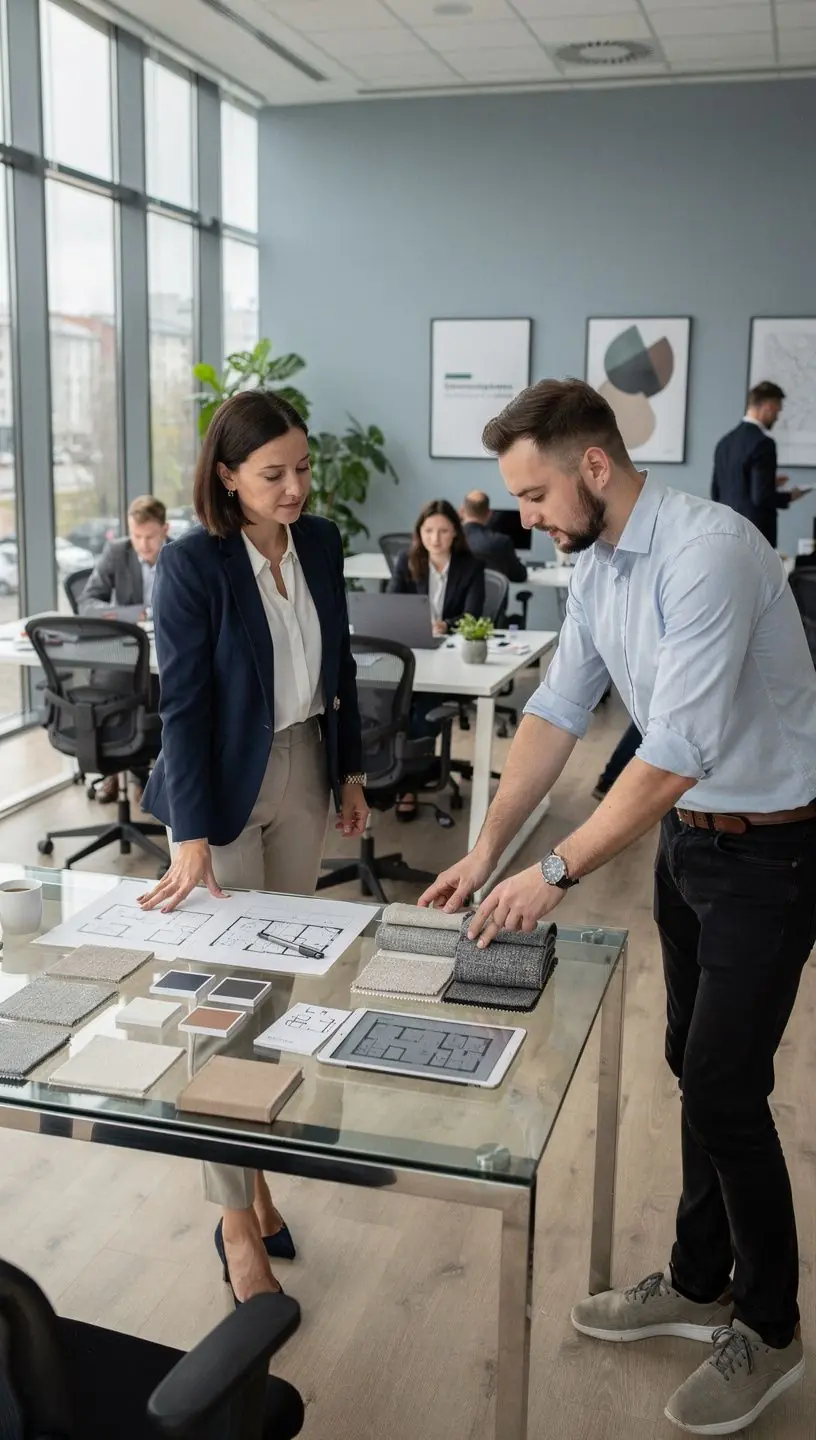 Brändi logo ja suunaviidud, mis on strateegiliselt paigutatud ruumis.